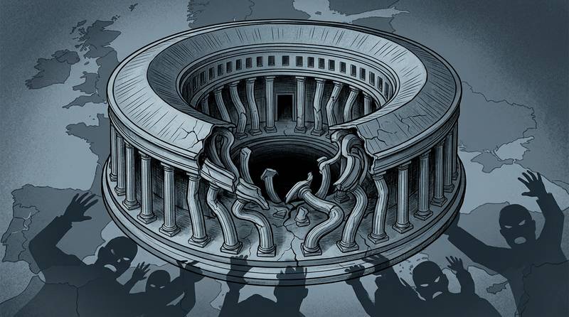 Crumbling democratic institution